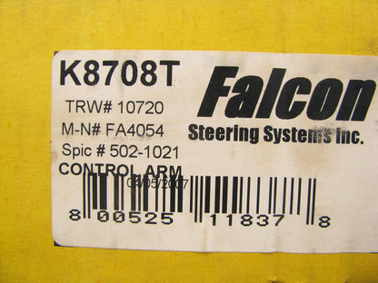 Falcon K8708T Suspension Control Arm And Ball Joint Assembly Front Left Upper