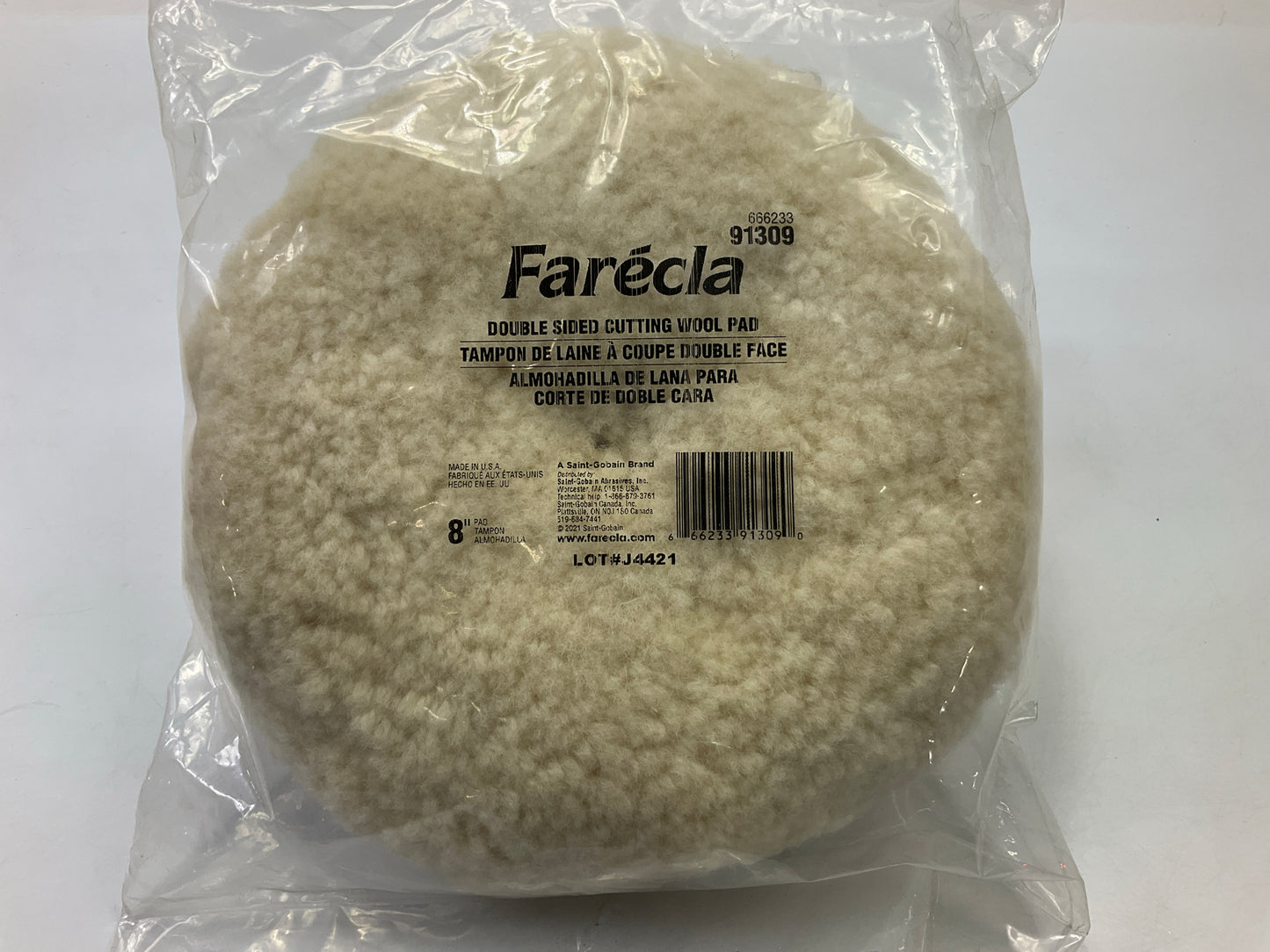 Farecla 91309 - 8'' Double Sided Cutting Wool Pad