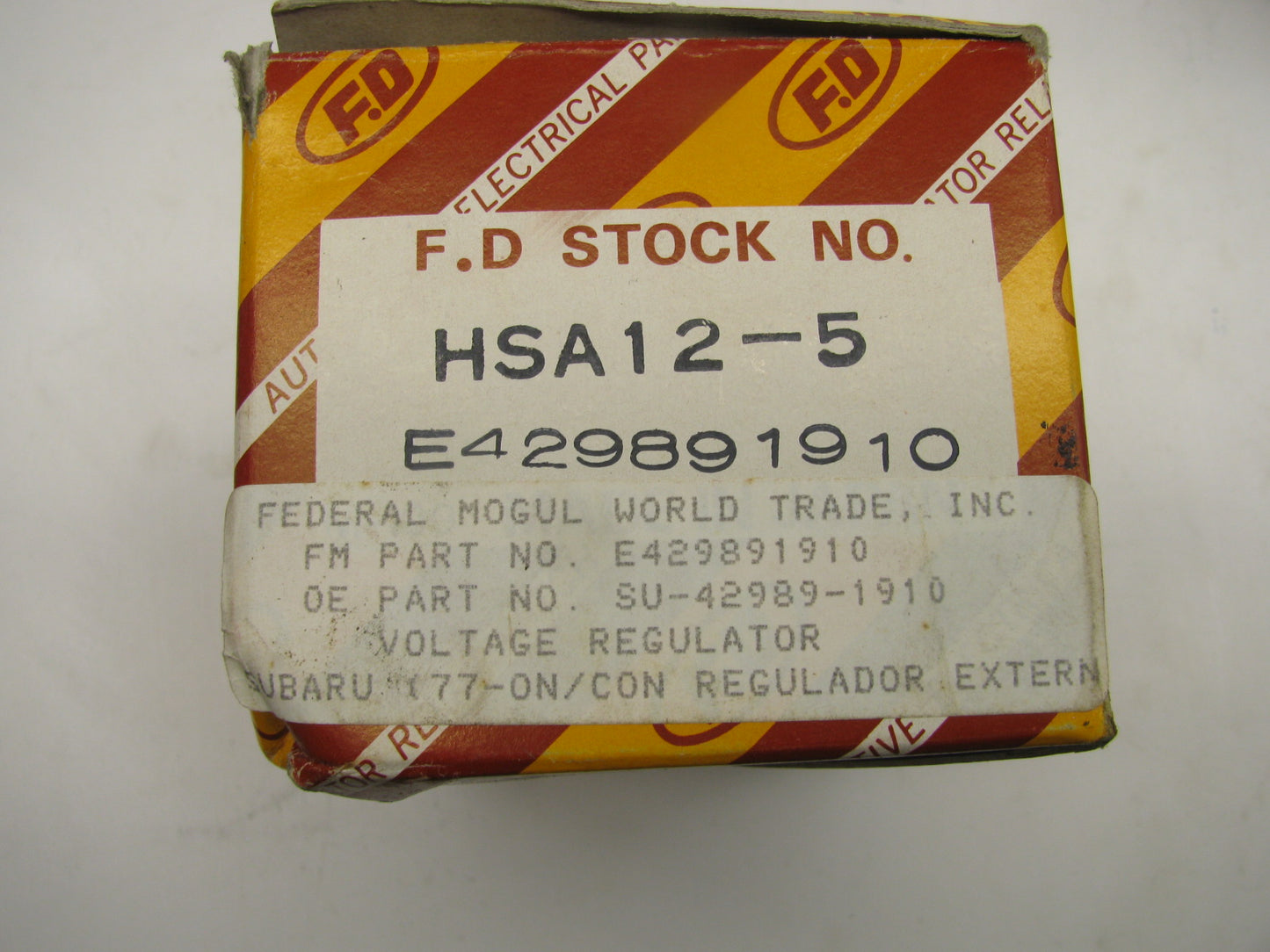 Fd Elecman HSA12-5 Voltage Regulator For 1977-1981 Subaru 1.6L 1.8L H4