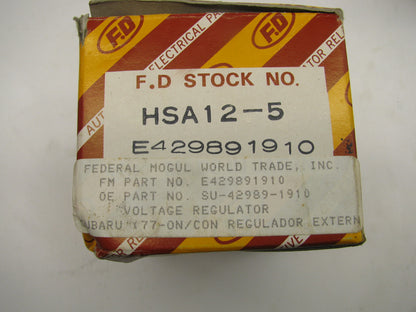 Fd Elecman HSA12-5 Voltage Regulator For 1977-1981 Subaru 1.6L 1.8L H4