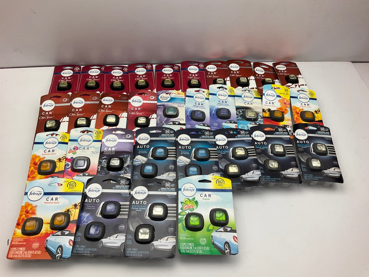 33 Febreze Car Vent Clips Air Freshener Lot