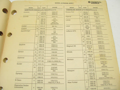 Federal Mogul 1010US Gasket Catalog For USA Vehicles Weatherly #300 1993