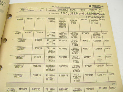 Federal Mogul 1010US Gasket Catalog For USA Vehicles Weatherly #300 1993