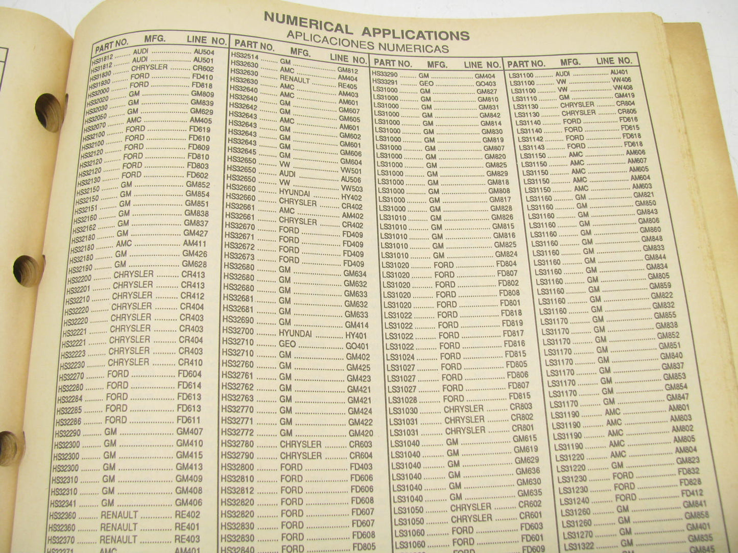 Federal Mogul 1010US Gasket Catalog For USA Vehicles Weatherly #300 1993