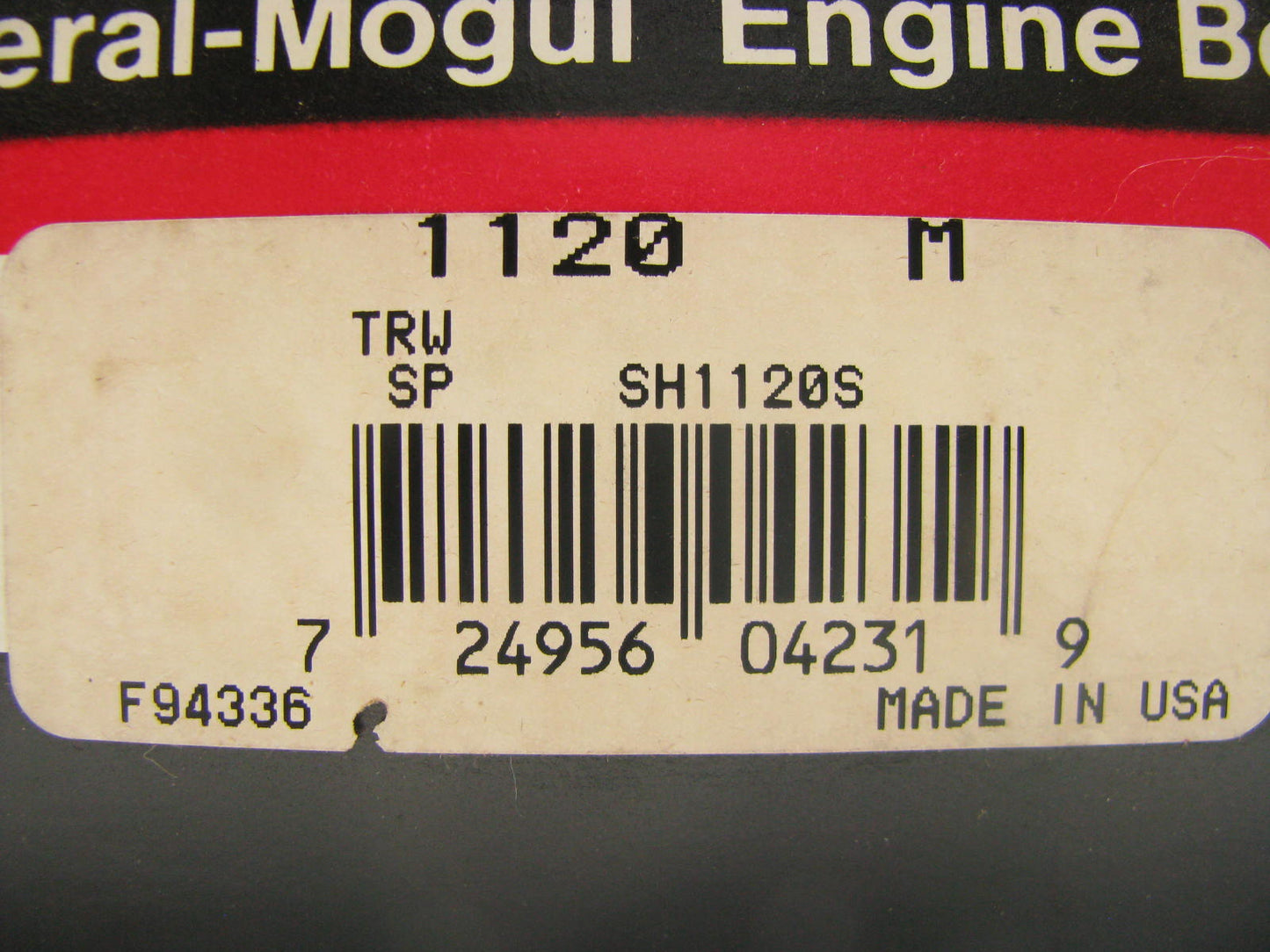 Federal Mogul 1120M Engine Camshaft Bearings For Continental R6513 R6572 R6602
