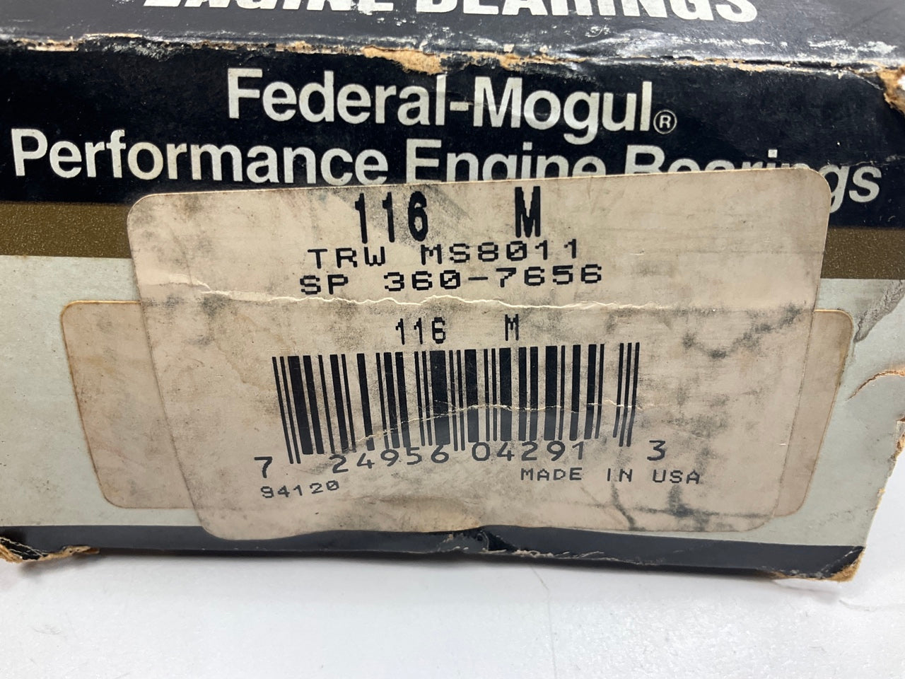 Federal Mogul 116M Performance Main Bearings STD For 59-73 Chrysler 426 440-V8