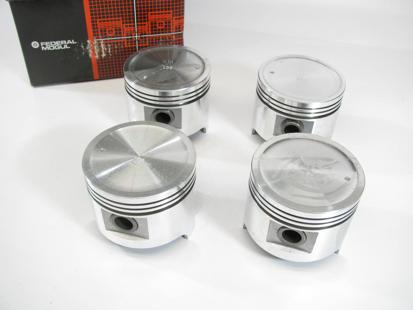(4) Federal Mogul 12161P-100 Engine Piston 1.00mm 1973 Honda Civic 1.2L-L4