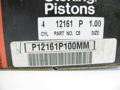 (4) Federal Mogul 12161P Engine Piston Set 1.00mm Size 1973 Honda Civic 1.2L EB1