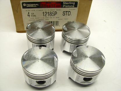 (4) Federal Mogul 12185P Engine Pistons - STD Size - for Suzuki F8A 0.8L 797cc