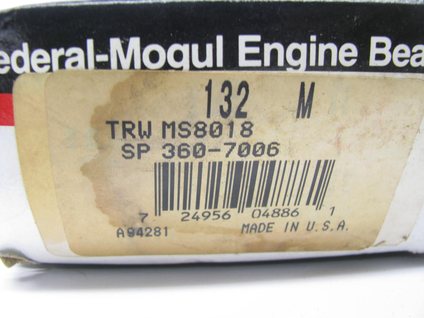 Federal Mogul 132M Engine Main Bearings - STANDARD Chevrolet SBC Large Journal