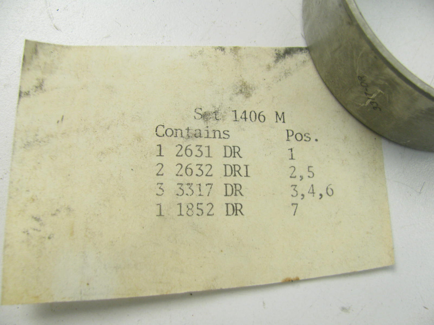 Federal Mogul 1406M Camshaft Cam Bearings - Standard For Mack 673 EN672 ENDT673