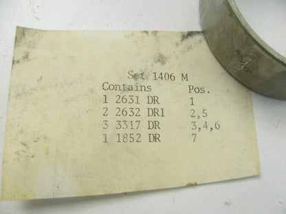 Federal Mogul 1406M Camshaft Cam Bearings - Standard For Mack 673 EN672 ENDT673