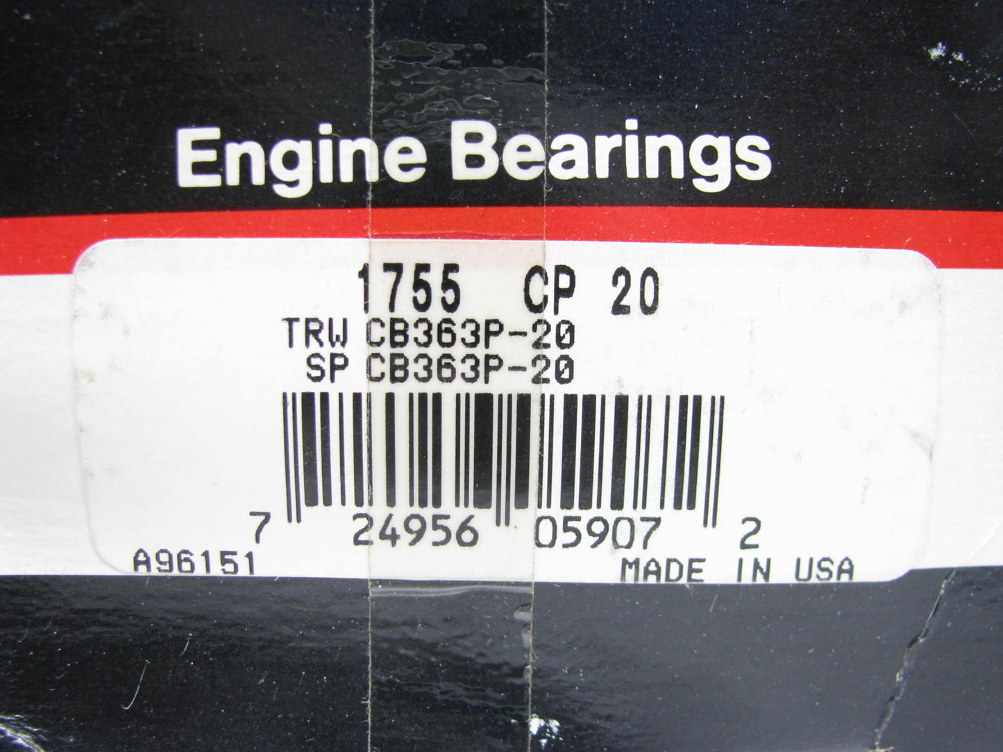Federal Mogul 1755CP-20 Connecting Rod Bearing .020'' For Mack 605 672 673 707