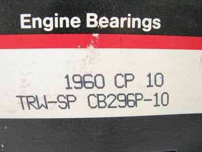 (6) Federal 1960CP10 Rod Bearing .010'' Cummins H NH NT 448 464 495 672 743 855