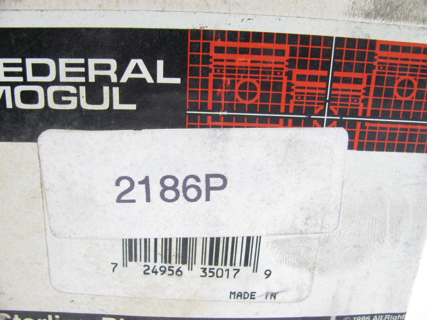 Federal Mogul 2186P Engine Piston - Standard Size For Perkins 3.152 4.203 6.305