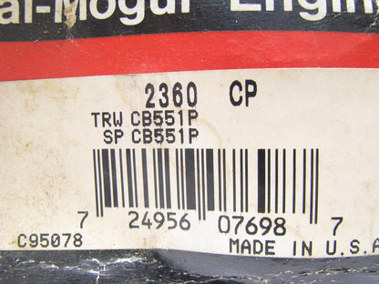Federal Mogul 2360CP Connecting Rod Bearing - Standard Waukesha NKB NKD NKR