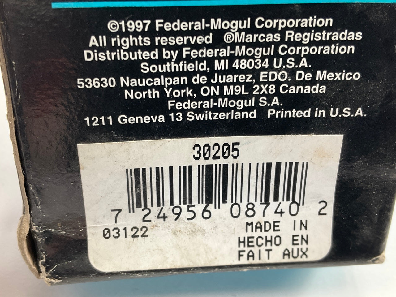 Federal Mogul 30205 Wheel Bearing