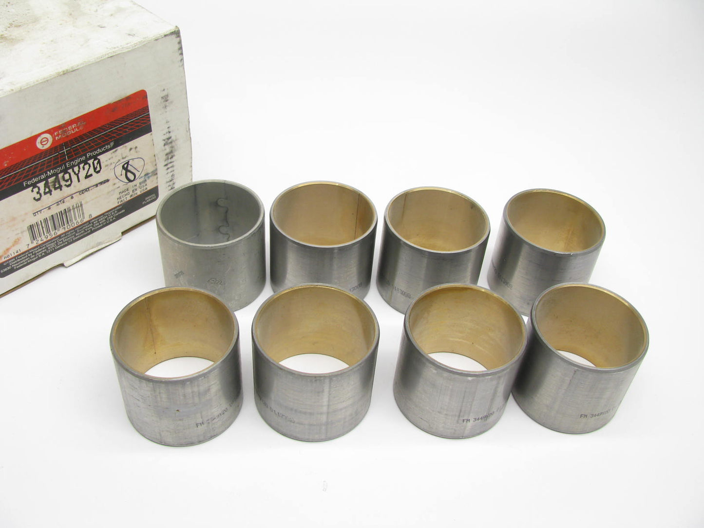 (8) Federal Mogul 3449Y20 Piston Pin Bushing For CAT D346 Replaces 1M6107