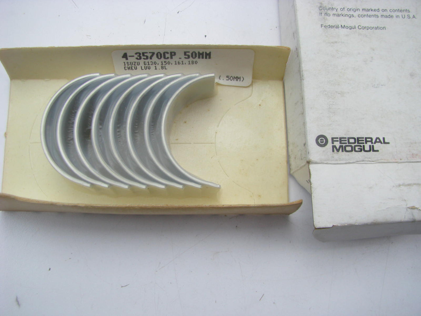 Federal 3570CP50MM-4 Connecting Rod Bearings .50mm 1981-1985 Isuzu G180Z 1.8L