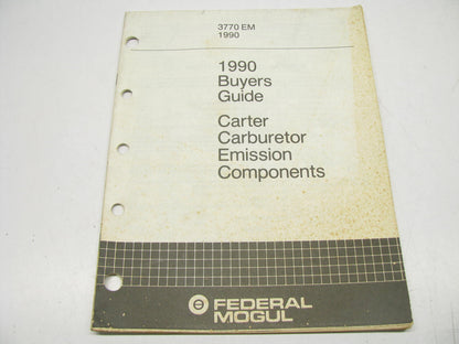 1990 BUYERS GUIDE CARTER CARBURETOR EMISSION COMPONENTS 27 PAGES