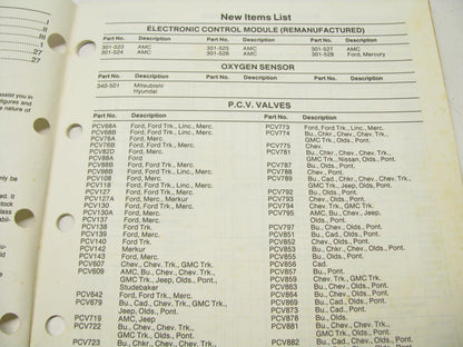 1990 BUYERS GUIDE CARTER CARBURETOR EMISSION COMPONENTS 27 PAGES