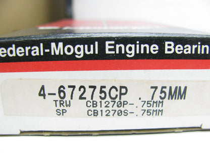 Federal 4-67275CP-75MM Connecting Rod Bearings .75mm 1975-82 Toyota Corolla 1.6L