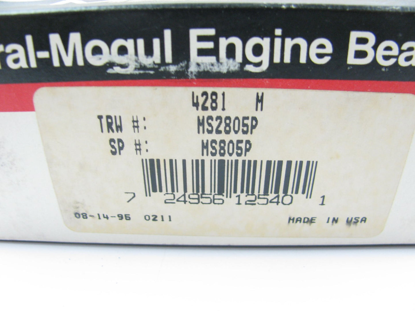 Federal Mogul 4281M Main Bearings - STANDARD SIZE Olds Oldsmobile 307 350 403 V8