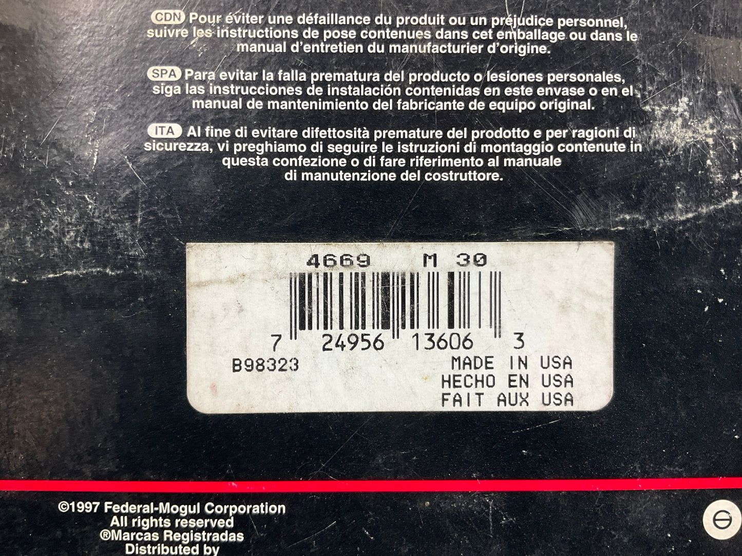 Federal Mogul 4669M-30 Engine Main Bearings .030'' For John Deere 135 180 202 219