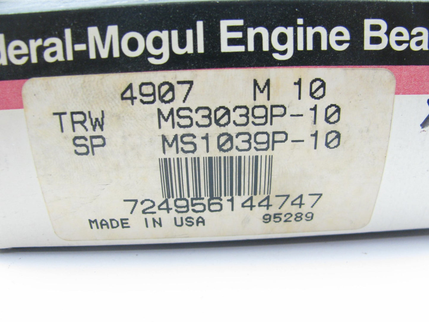 Federal Mogul 4907M10 Engine Main Bearings .010'' 1968-1997 Ford 429 460-V8