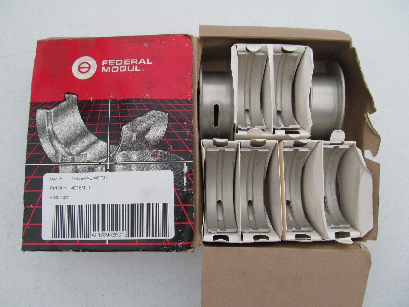Federal Mogul 4916M20 Engine Main Bearings .020'' 1967-1997 Ford 240 250 300