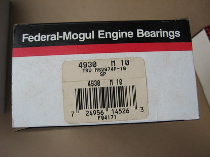 Federal Mogul 4930M 010 Size Main Bearings Full Groove Large Journal SBC 350 V8