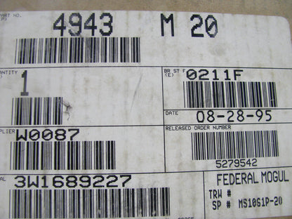 Federal Mogul 4943-M-20 Engine Main Bearings .020'' For Cummins VT555 V555 V8