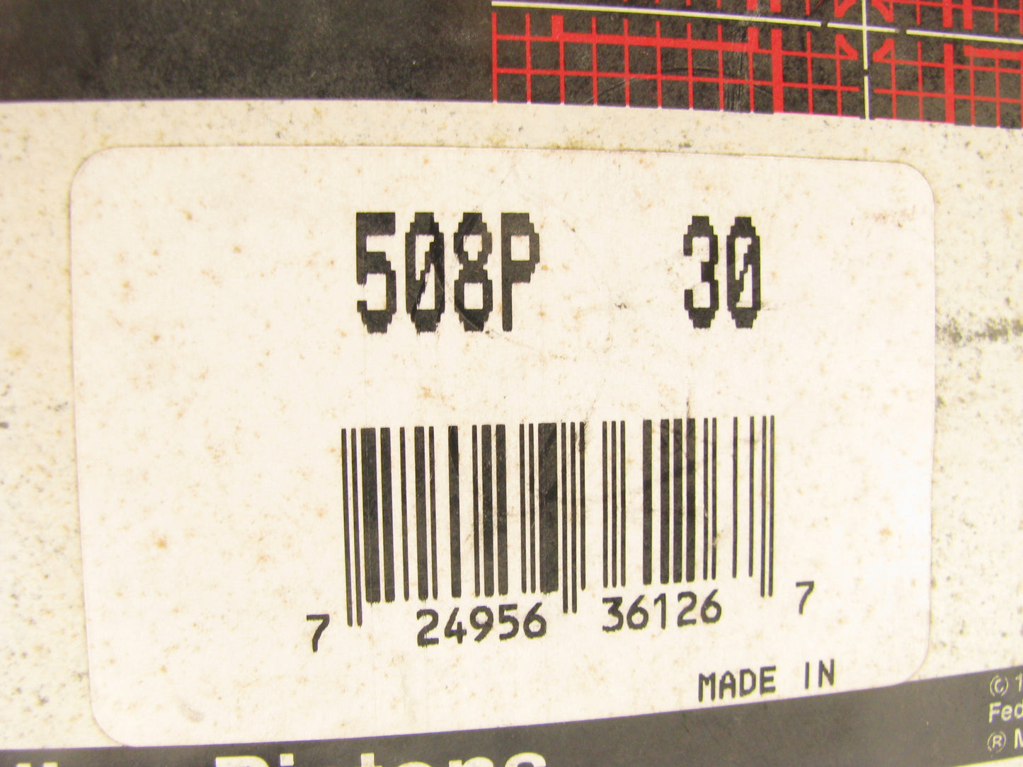 Federal Mogul 508P-30 RIGHT Engine Piston .030'' 1985-1990 Oldsmobile 307-V8