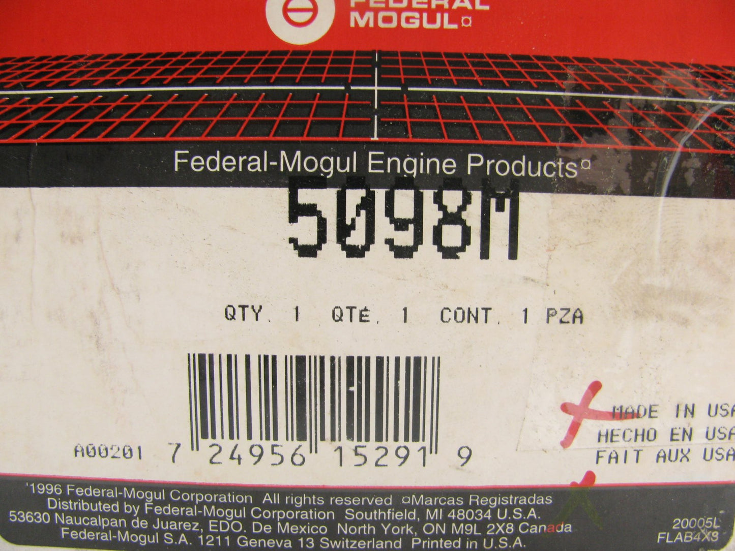 Federal Mogul 5098M Main Bearings STD For Allis Chalmers D2200 433T Diesel