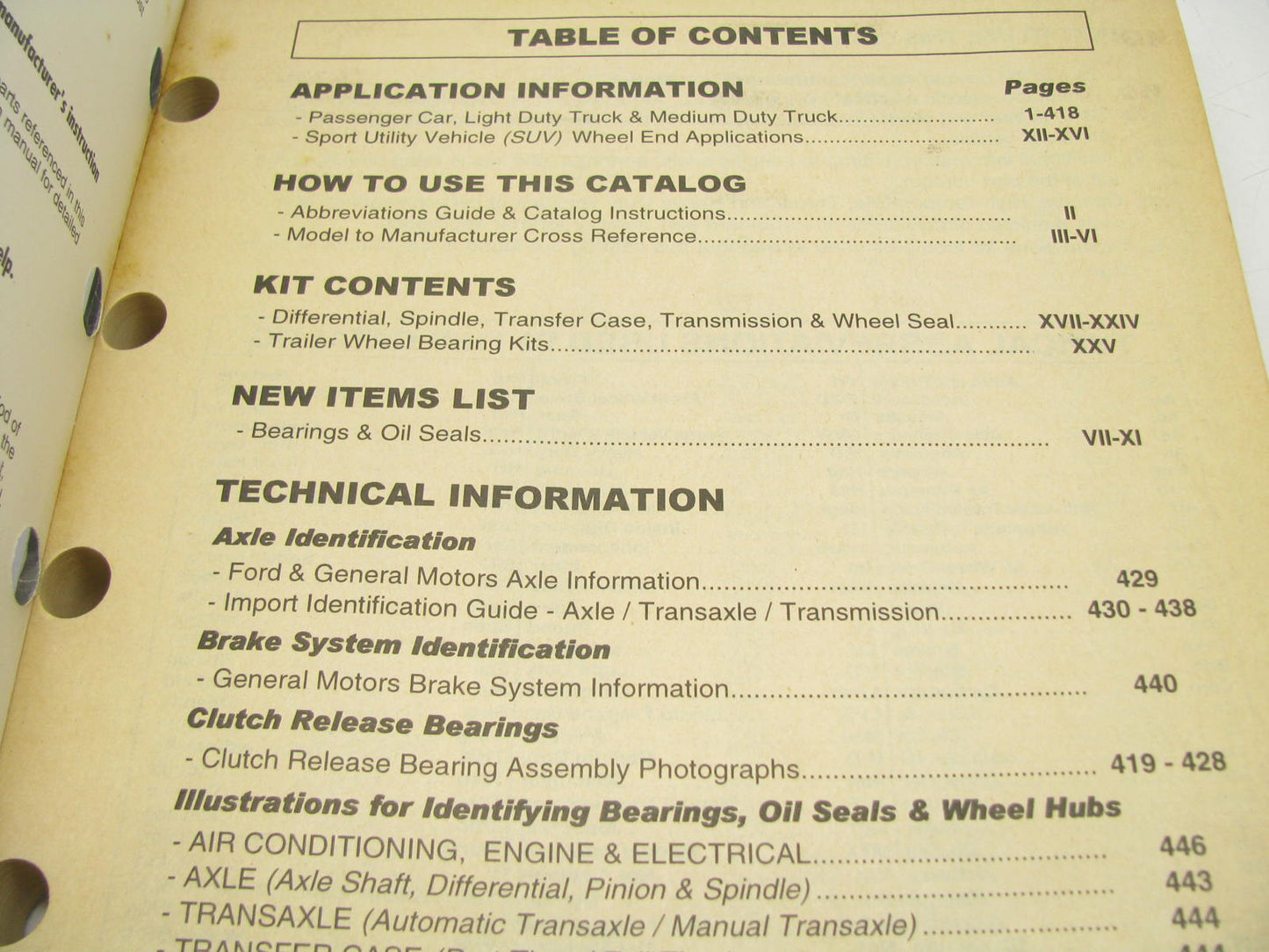 Federal Mogul 510-2 National Oil Seals & BCA Bearings Catalog - 2000, 454 Pages