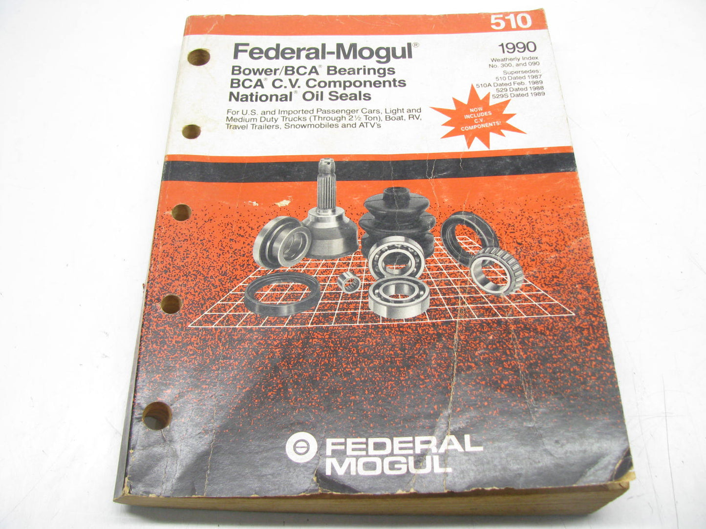 Federal Mogul 510 BCA Bearings & CV Components, National Oil Seals Catalog 1990