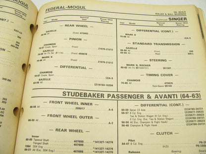 Federal Mogul 510 BCA Bearings & CV Components, National Oil Seals Catalog 1990