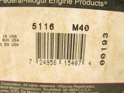 Federal Mogul 5116M40 Engine Main Bearings - .040'' Cummins N14 & 855 Series