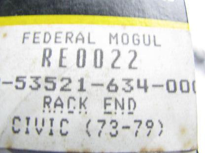(2) Federal Mogul FRONT INNER Steering Tie Rod Ends For 1973-1979 Honda Civic