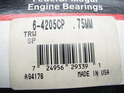 Federal 6-4205CP-75MM Connecting Rod Bearings .75mm 1989-02 5.9L CUMMINS DIESEL