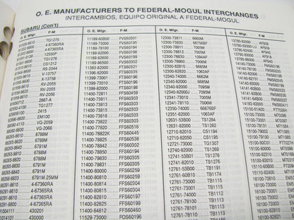 Federal Mogul 601J Engine Parts For Japanese Vehicles # 601J 1989