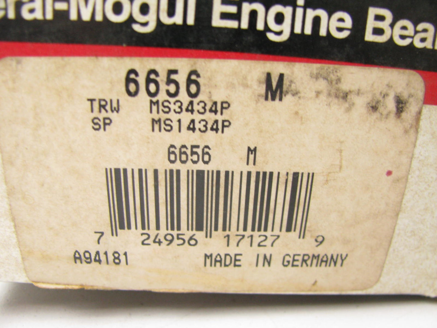 Federal Mogul 6656M Engine Main Bearings - Standard VW Audi 2.0L 2.2L 2.3L 2.5L