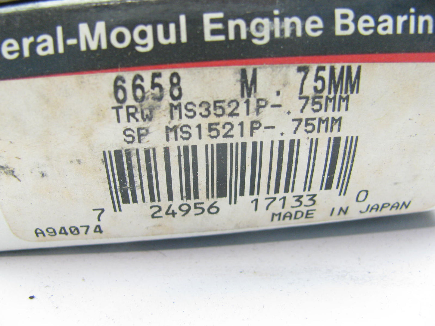 Federal Mogul 6658M-75MM Engine Main Bearings .75mm 1970-1971 Toyota 2.4L