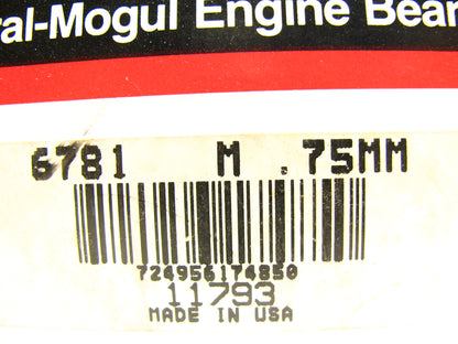 Federal Mogul 6781M-75MM Main Bearings .75mm For Isuzu C201 C221 C240 Diesel