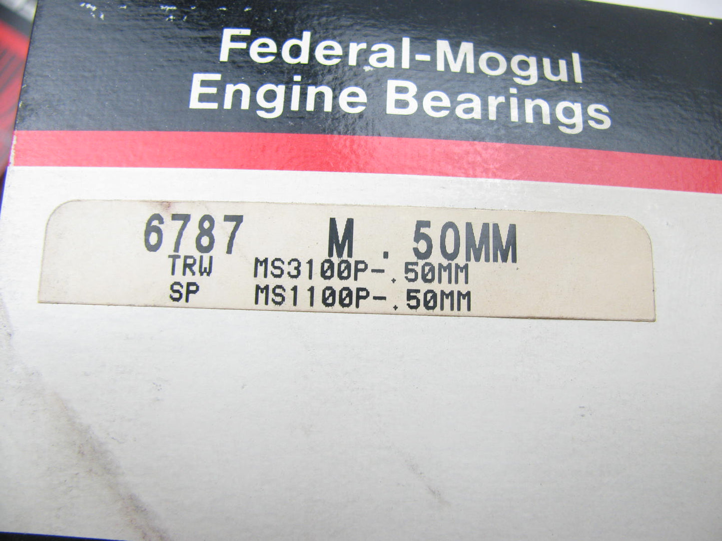 Federal Mogul 6787M-50MM Engine Main Bearings .50mm 1971-1979 Toyota 1.6L
