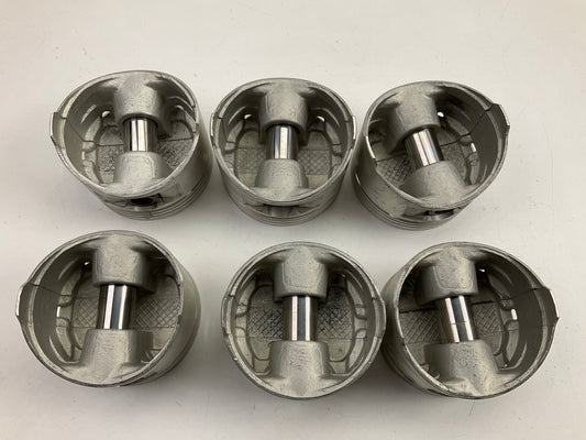 (6) Federal Mogul 678P Standard Size Pistons Set For 1987-1993 Chrysler 3.0L V6