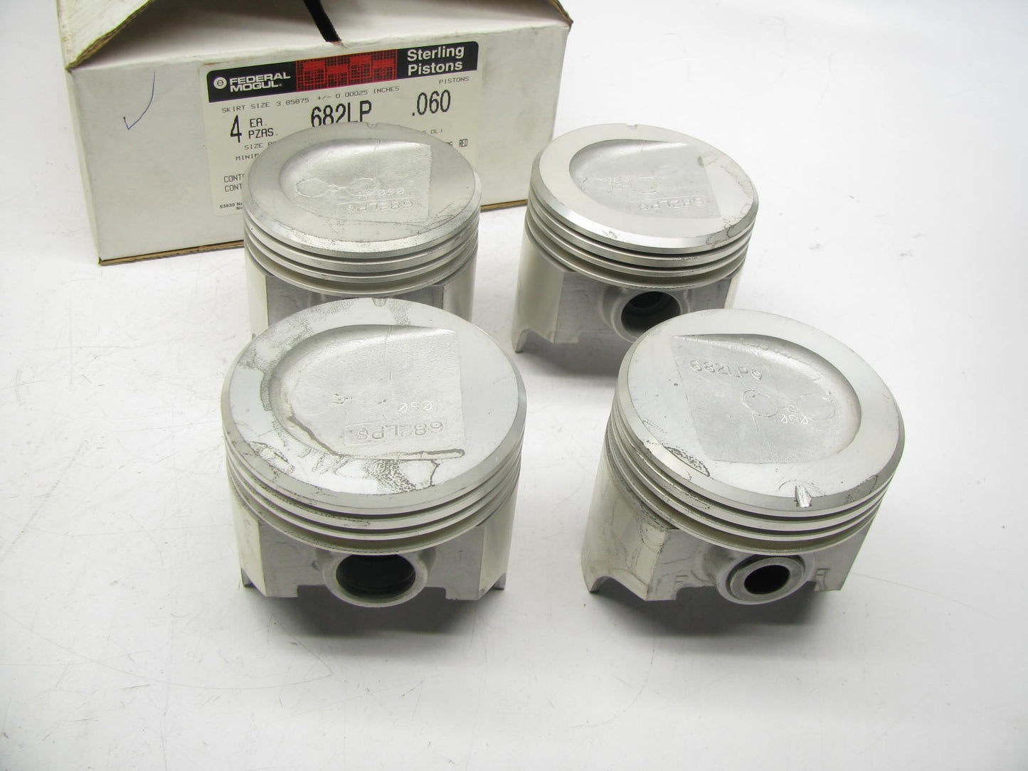 Oldsmobile Olds 307 V8 Left Bank Engine Pistons, 0.060'' Size, Set Of 4