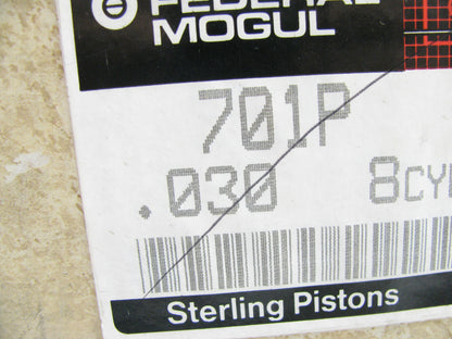 (8) Federal Mogul 701P-030 Engine Piston .030'' 1975-1978 Ford Truck 389-V8