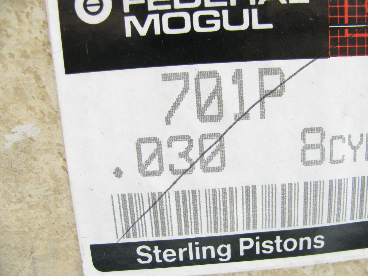 (8) Federal Mogul 701P-030 Engine Piston .030'' 1975-1978 Ford Truck FT 389-V8