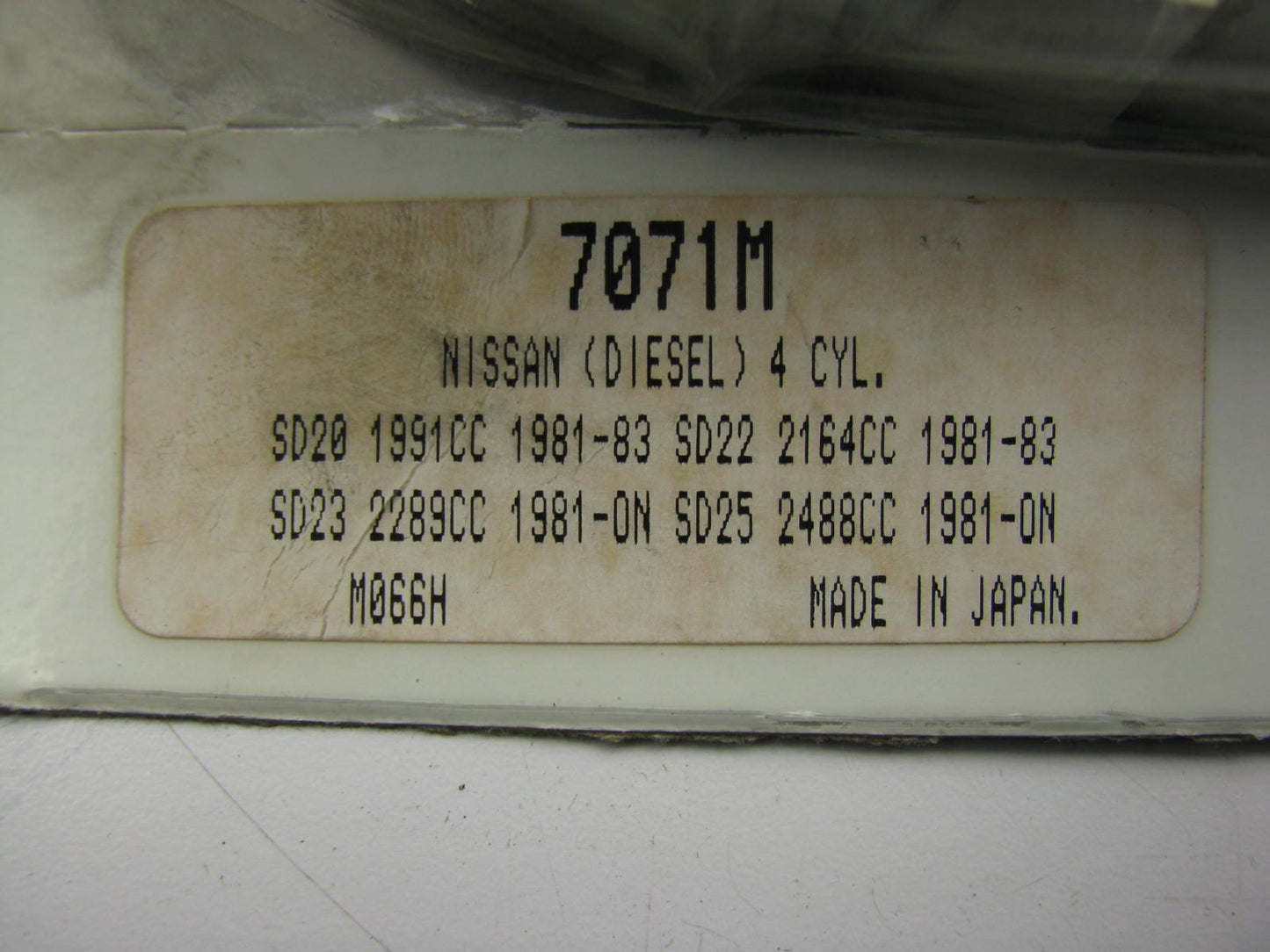 Federal Mogul 7071M STD Main Bearings For Nissan SD20, SD22 SD23 SD25 DIESEL